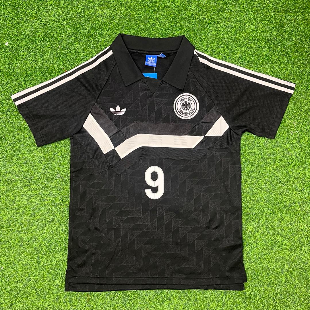 Rudi Völler Deutschland 1990 WM Schwarzes Retro Fußballtrikot