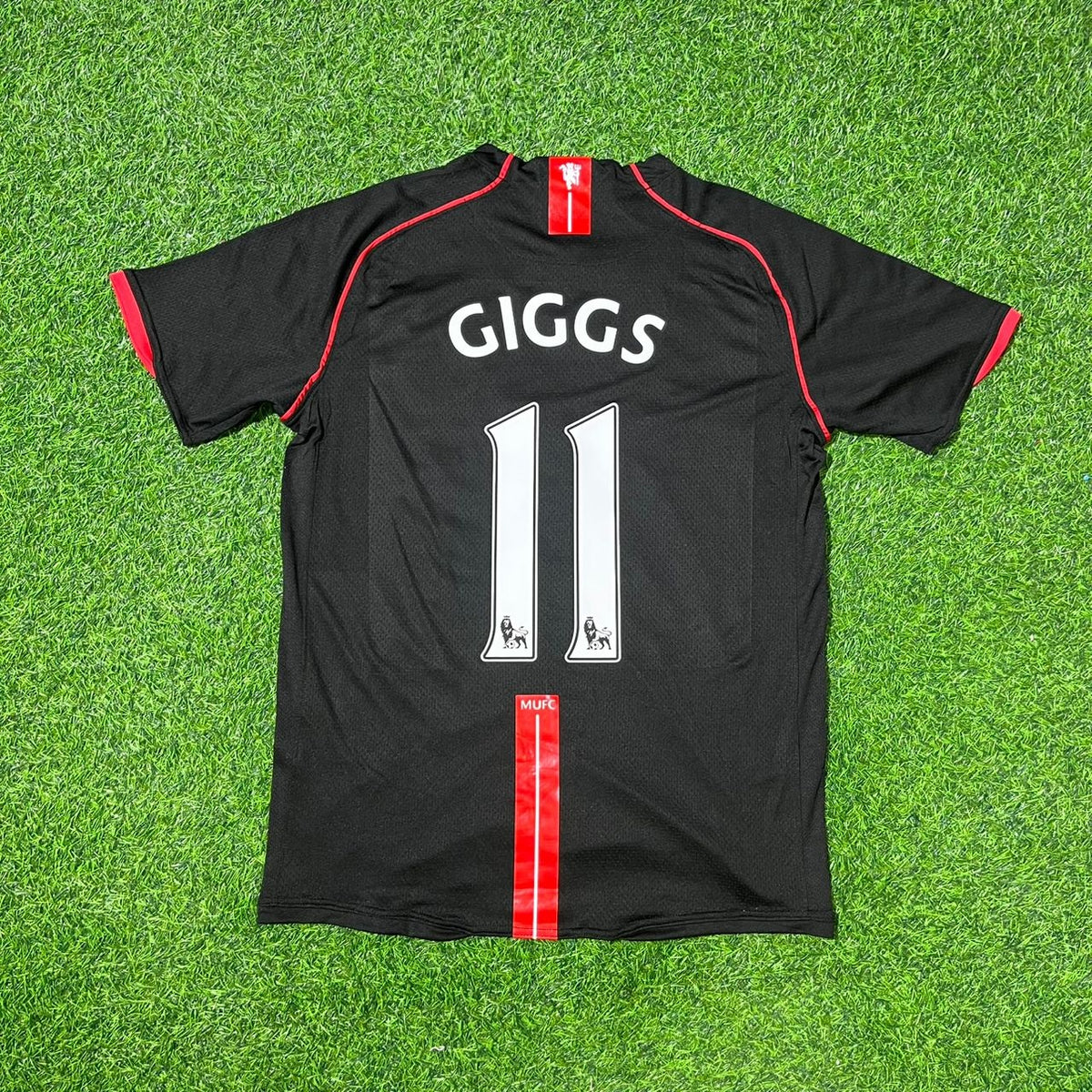 Ryan Giggs Manchester United 2007-2008 Black Retro Jersey Trikot Camiseta Maillot