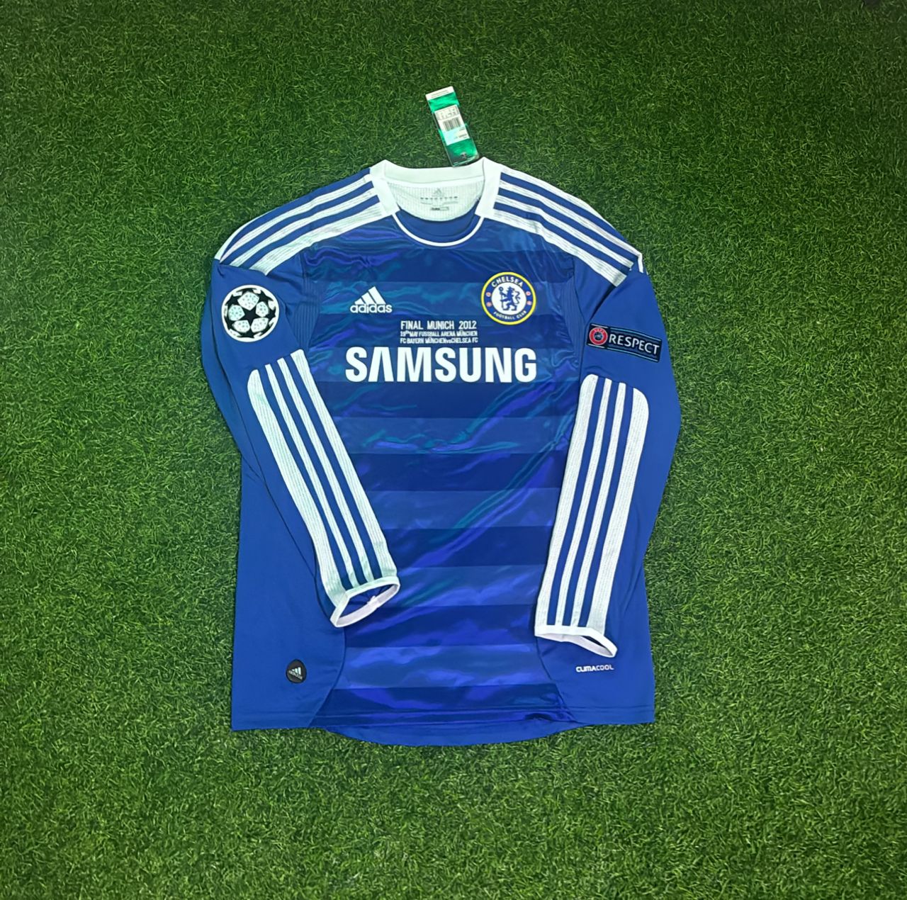 Salomon Kalou Chelsea 2012 Champions League Final Retro Long Sleeve Football Jersey Kit