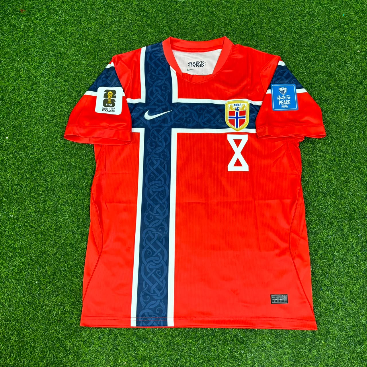 Sander Berge #8 Norway 2026 World Cup Home Football Jersey