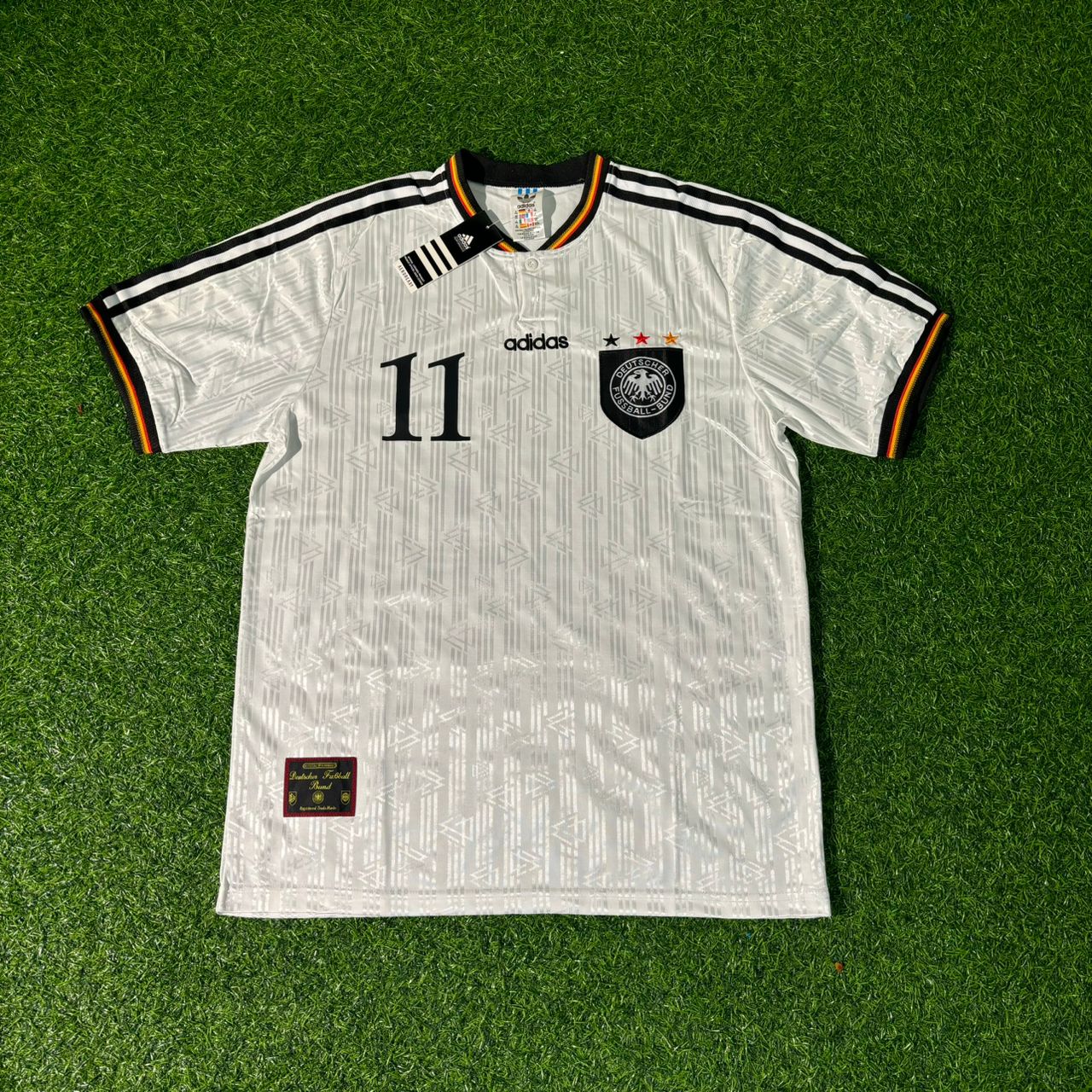 Stefan Kuntz Deutschland 1996 Europameisterschaft Finale Heim Retro Fussballtrikot Set