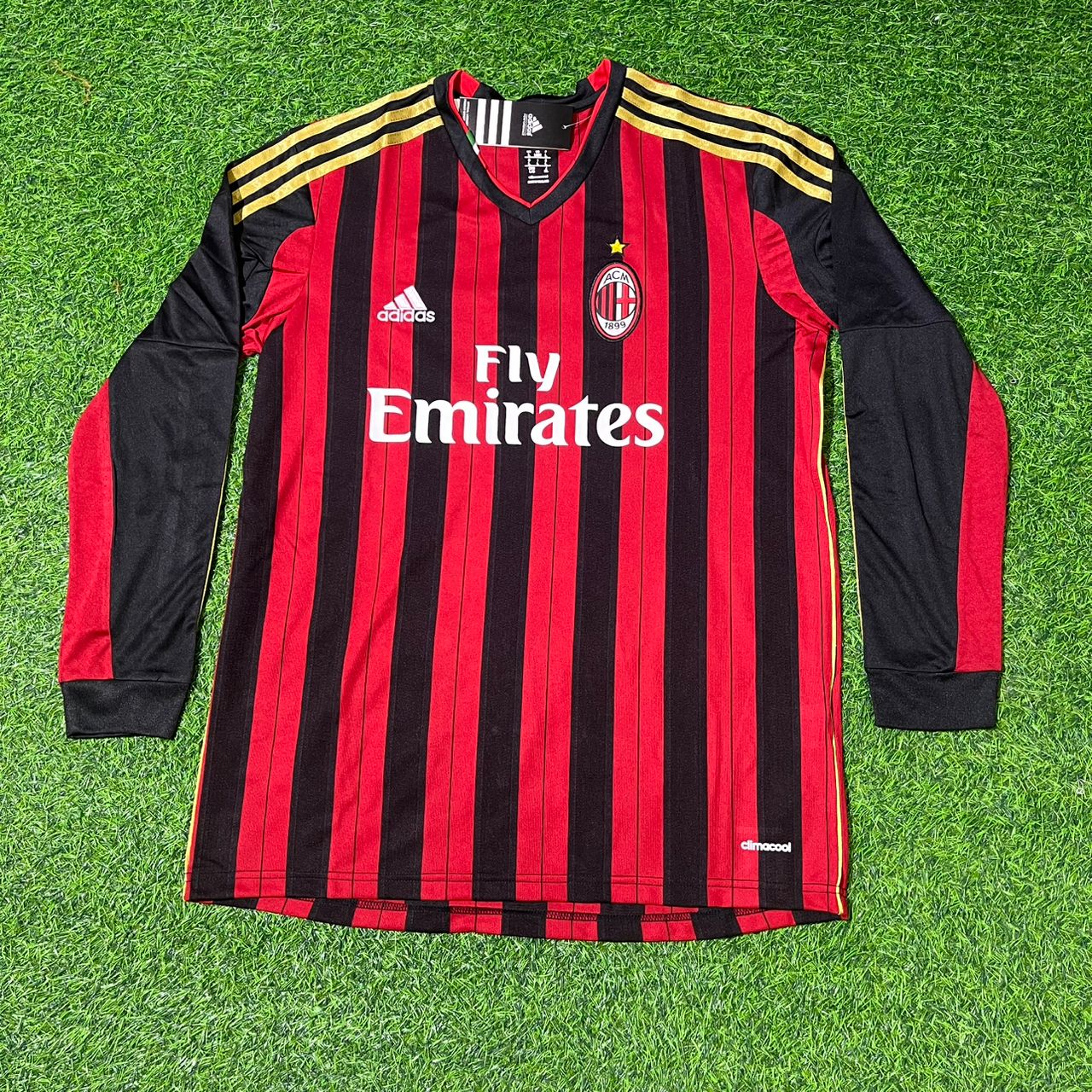 Stephan El Shaarawy AC Milan 2013/14 Long Sleeve Home Retro Football Jersey Kit
