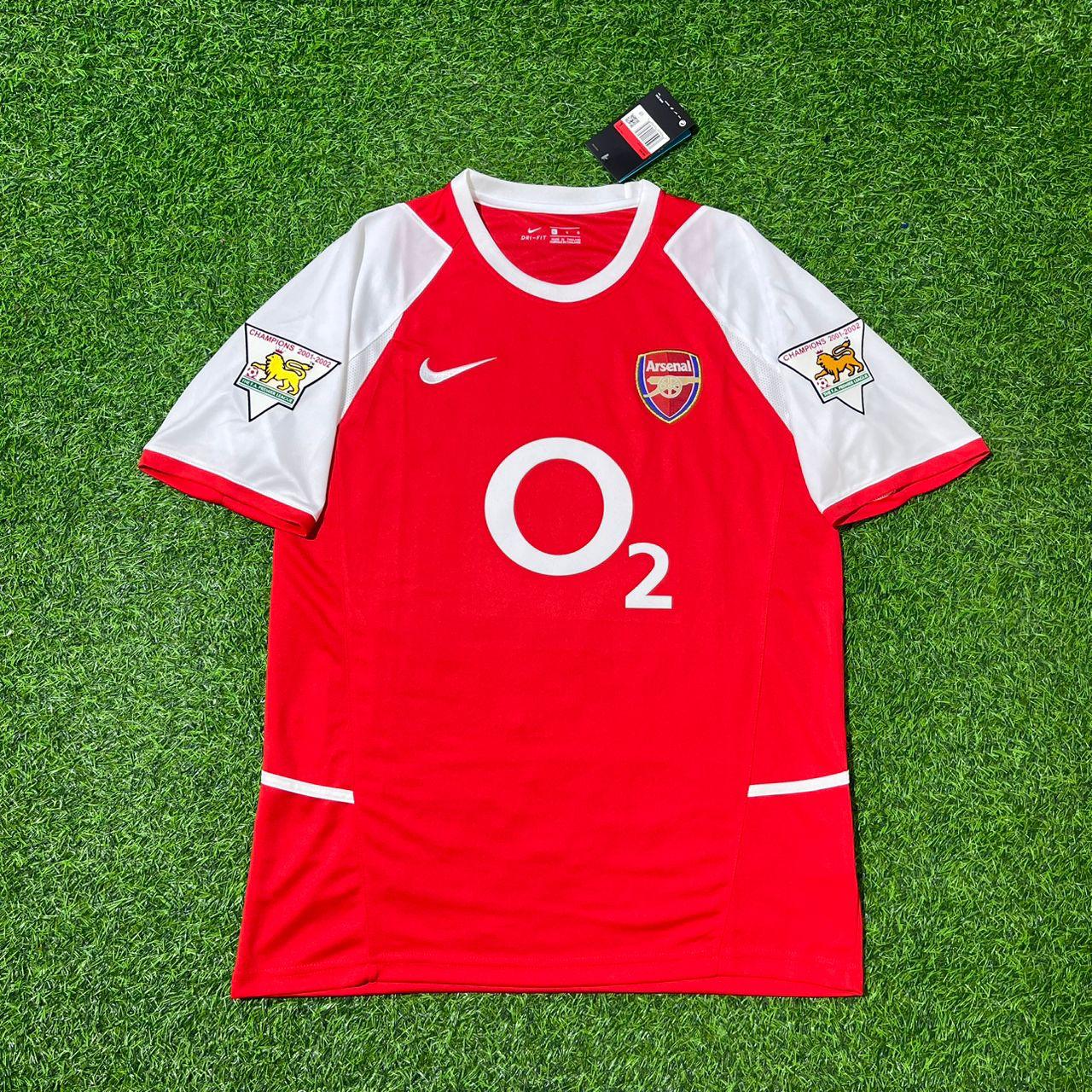 Gilberto Silva 19 Arsenal 2002/03 EPL Patch Home Retro Football Jersey Kit