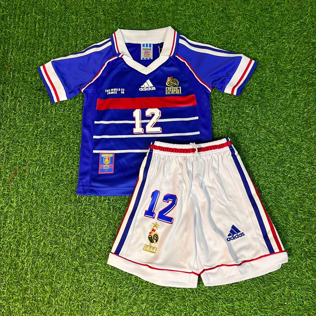 Thierry Henry 14 – France 1998 Home Kids Kit Jersey – | KinderTrikot | Maillot Enfant Soccer Shirt