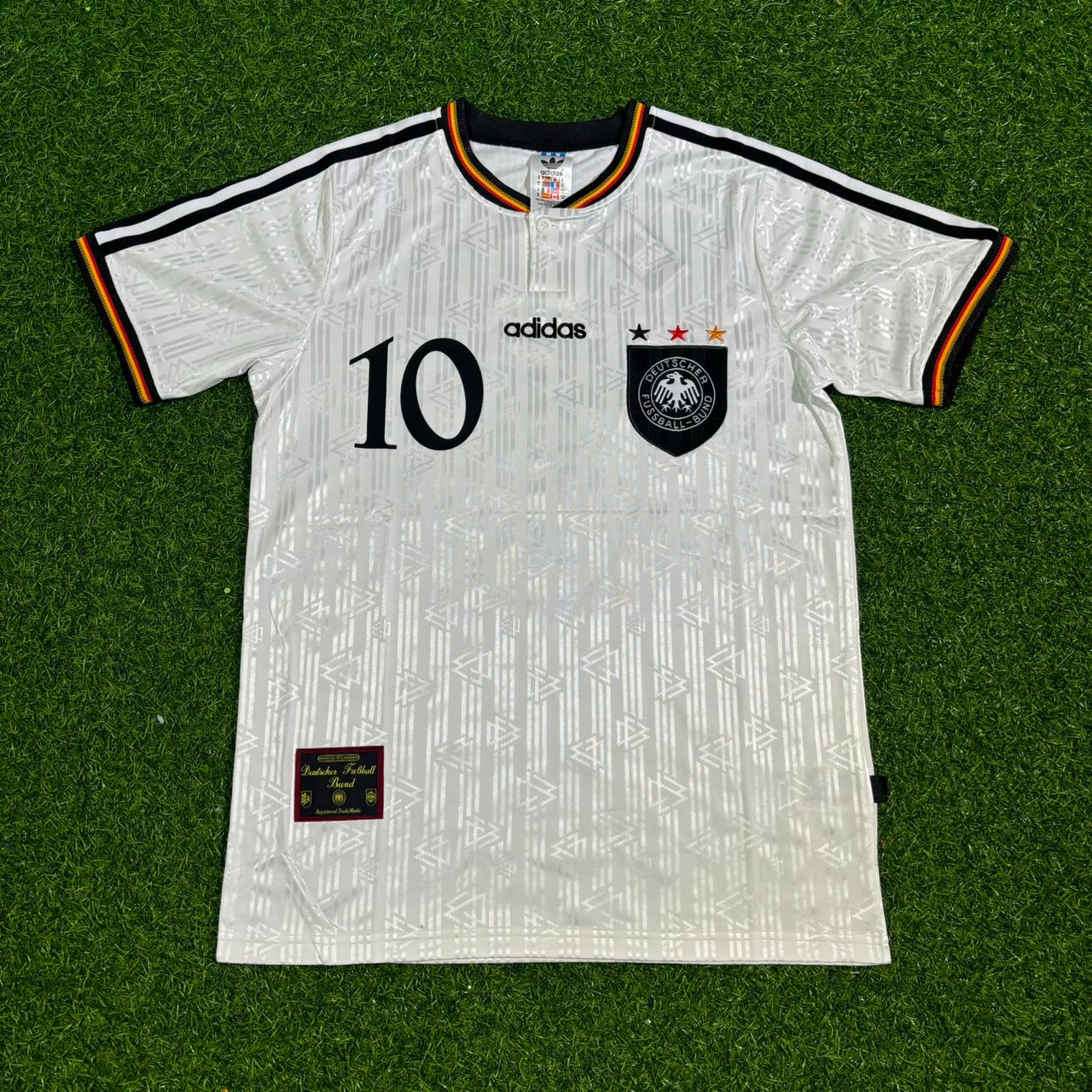 Thomas Häẞler Haessler Deutschland EM 1996 Finale Heim Retro Fußballtrikot Set