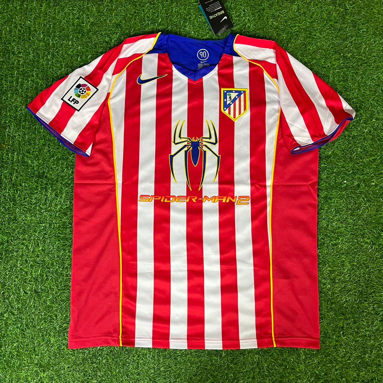 Diego Simeone Atletico Madrid 2004 2005 SpiderMan Retro Football Jersey Soccer Shirt