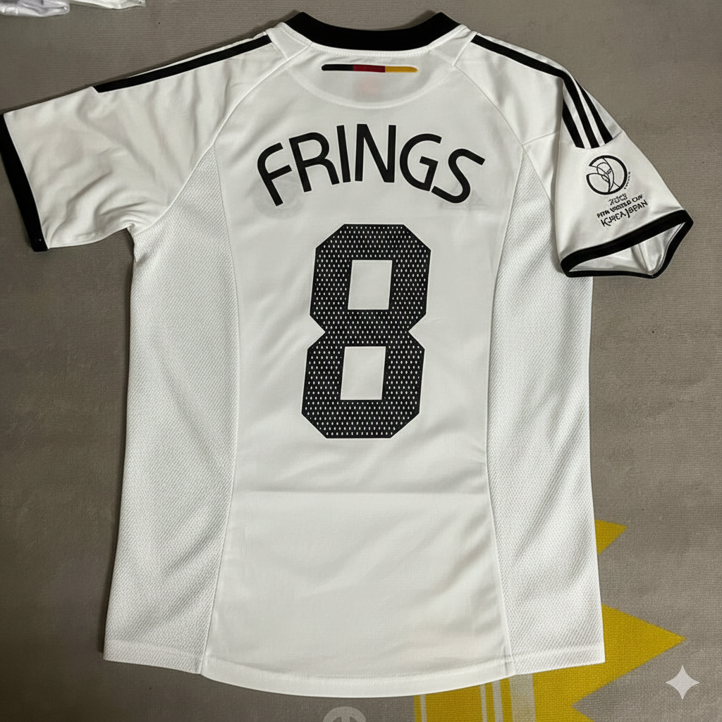 Torsten Frings Germany Deutschland 2002 World Cup Japan Korea White Retro Jersey Trikot