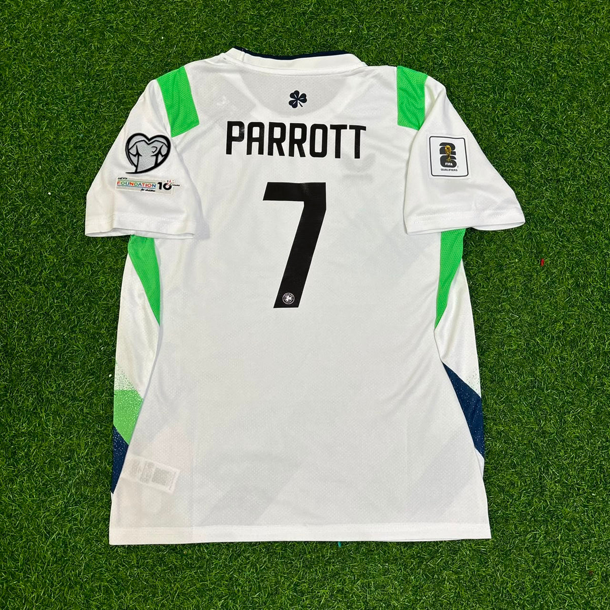 Troy Parrott #7 Ireland Kids 2026 Home Green White Football Jersey