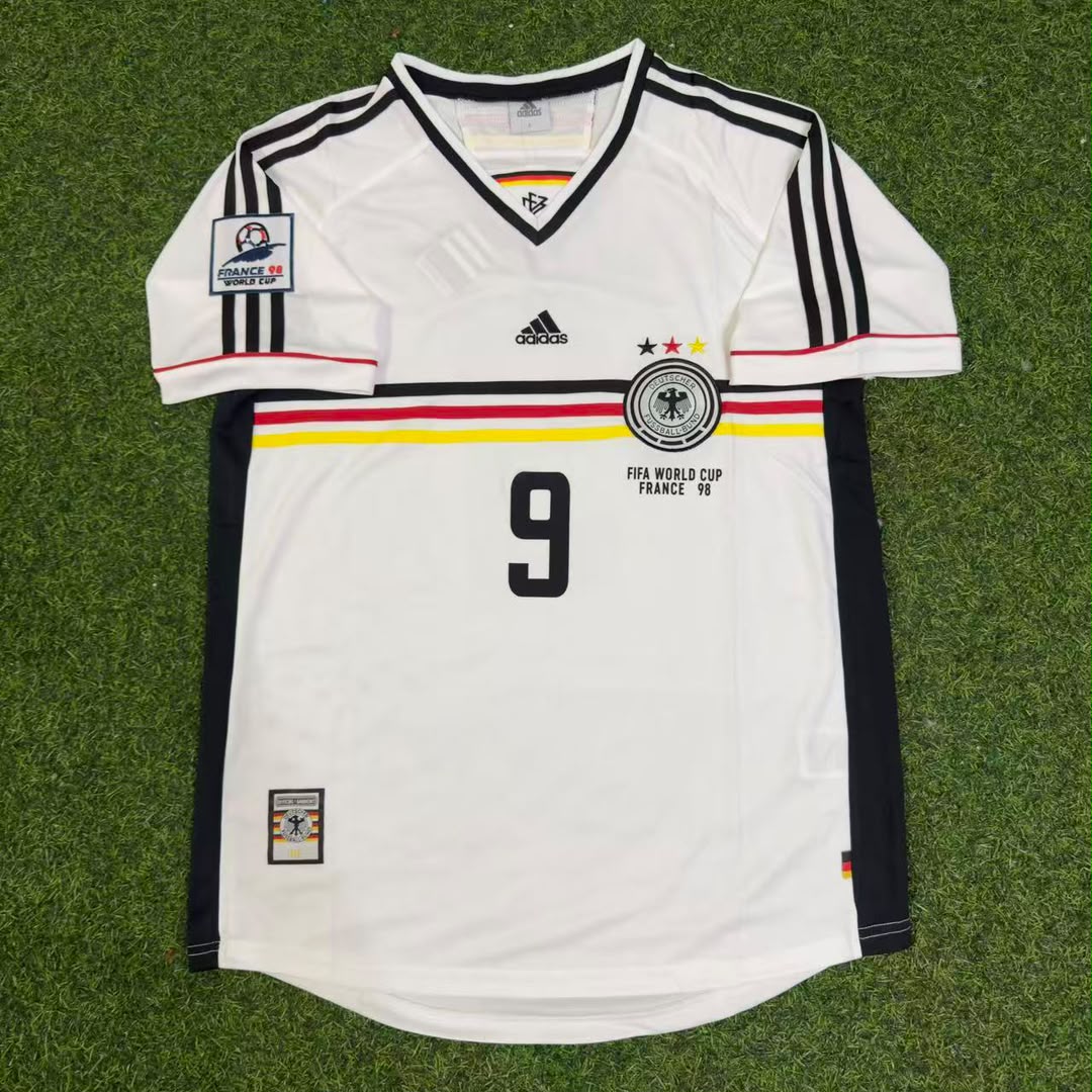 Ulf Kirsten Deutschland 1998 Weltmeisterschaft Retro Fußballtrikot