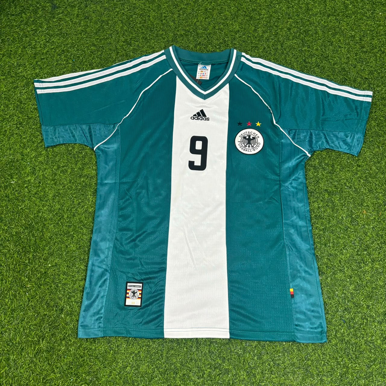 Ulf Kirsten Germany 1998 World Cup Away Retro Football Jersey
