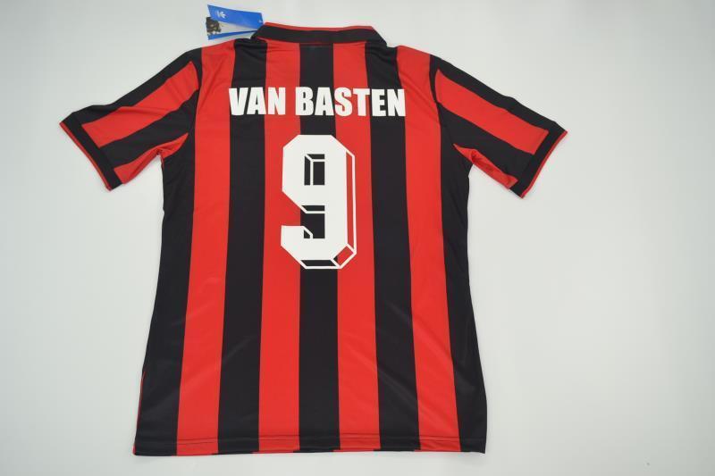 Marco van Basten AC Milan 1991/1992 Retro Jersey Trikot Soccer Shirt