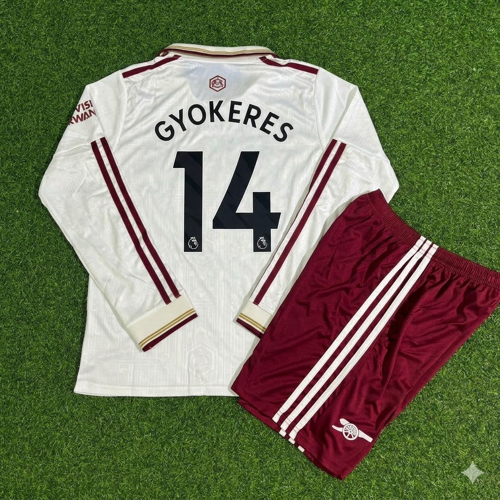 Viktor Gyökeres #14 Arsenal Kids Long Sleeve New Season 2026 Jersey Kit Soccer Trikot Maillot Maglia