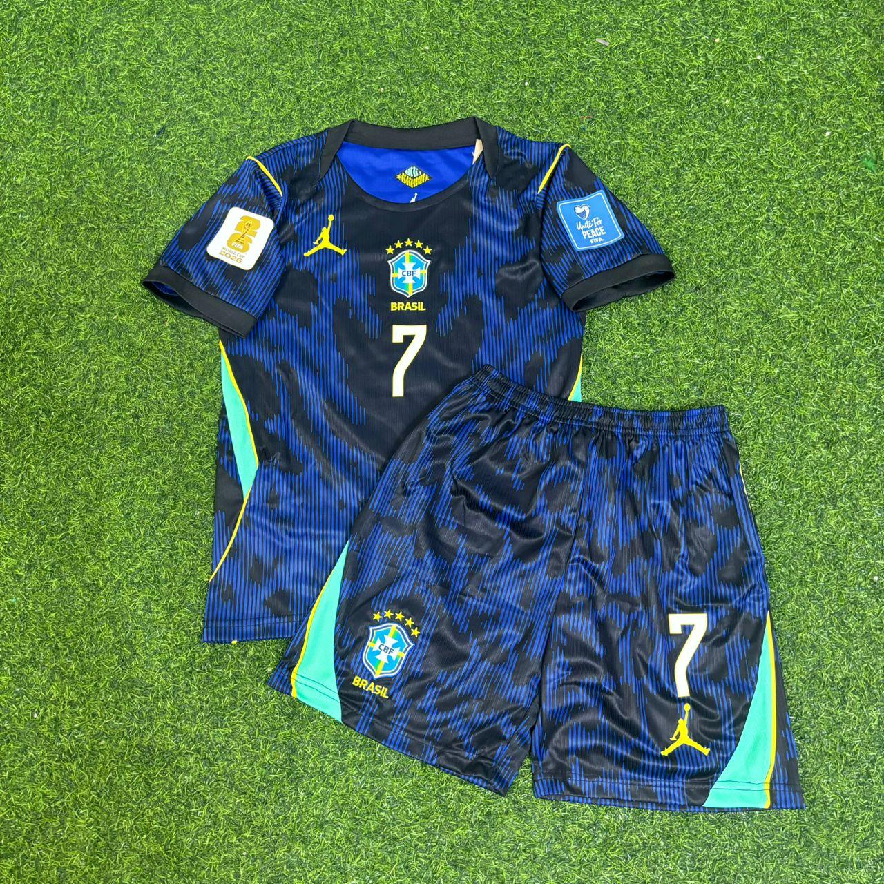 Vinícius Vini Jr Brazil 2026 World Cup Kids Away Football Jersey
