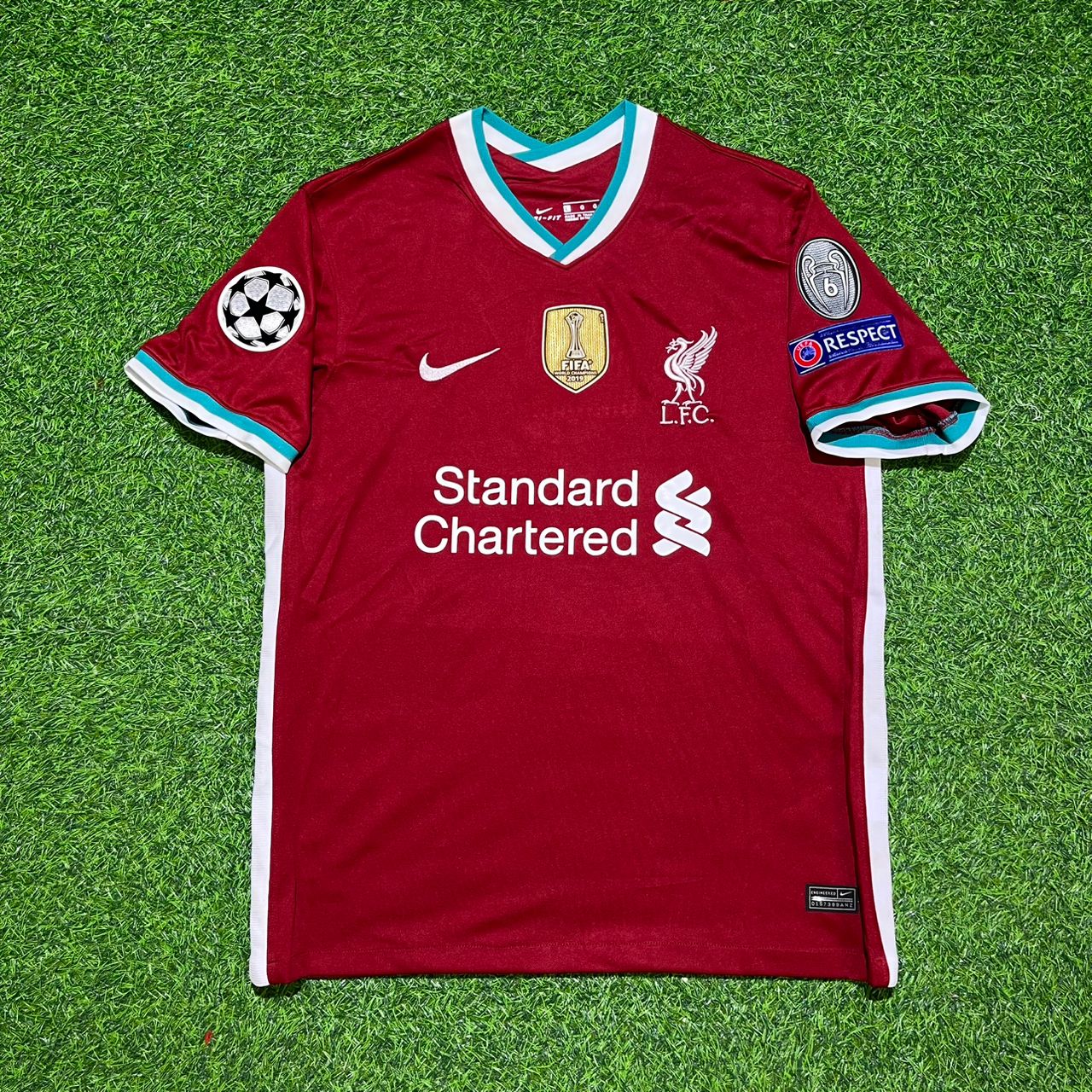 Virgil van Dijk #4 Liverpool 2020-21 Home Retro Football Jersey