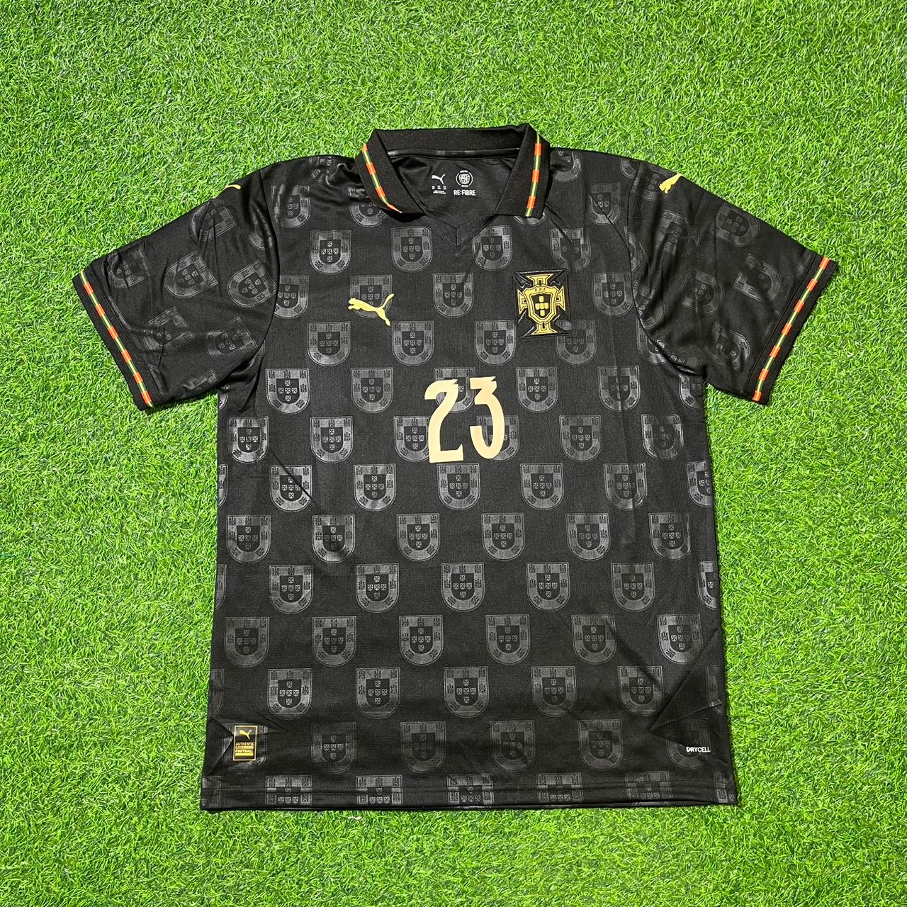 Vitinha Portugal 2025/26 New Season Black Football Jersey Kit