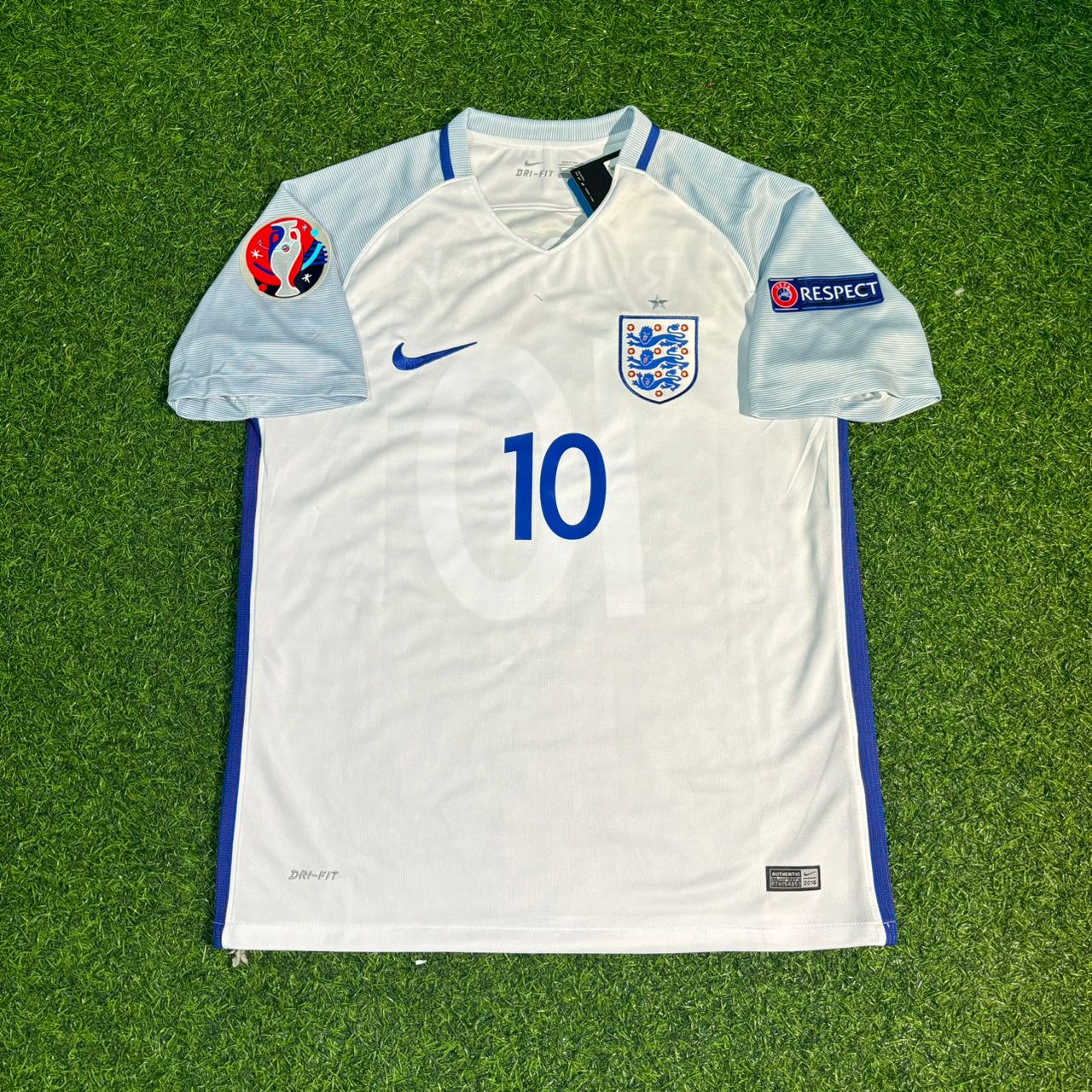 Wayne Rooney #10 England Euro 2016 Home Retro Jersey