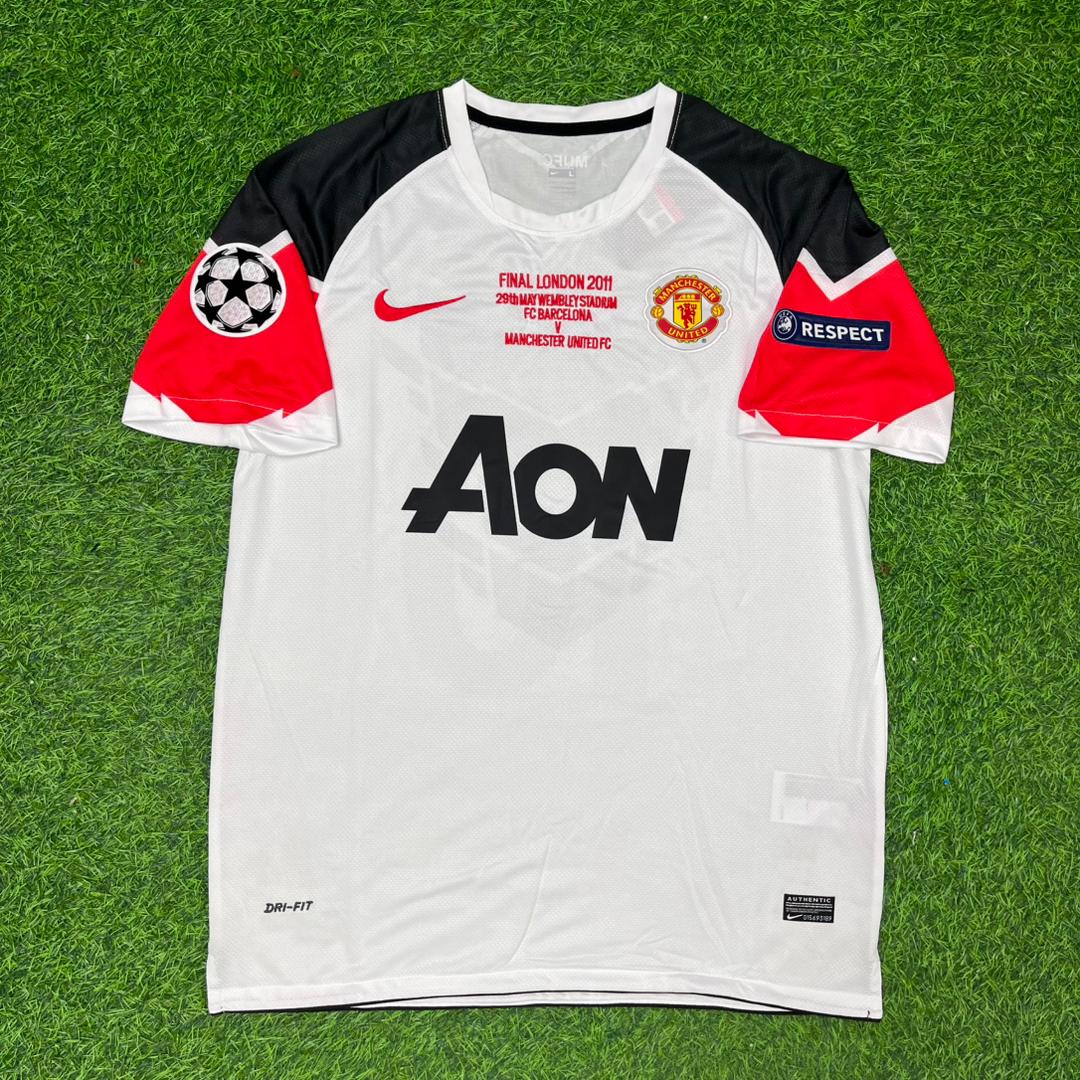 Wayne Rooney #10 Manchester United 2011 Champions League Final White Football Jersey