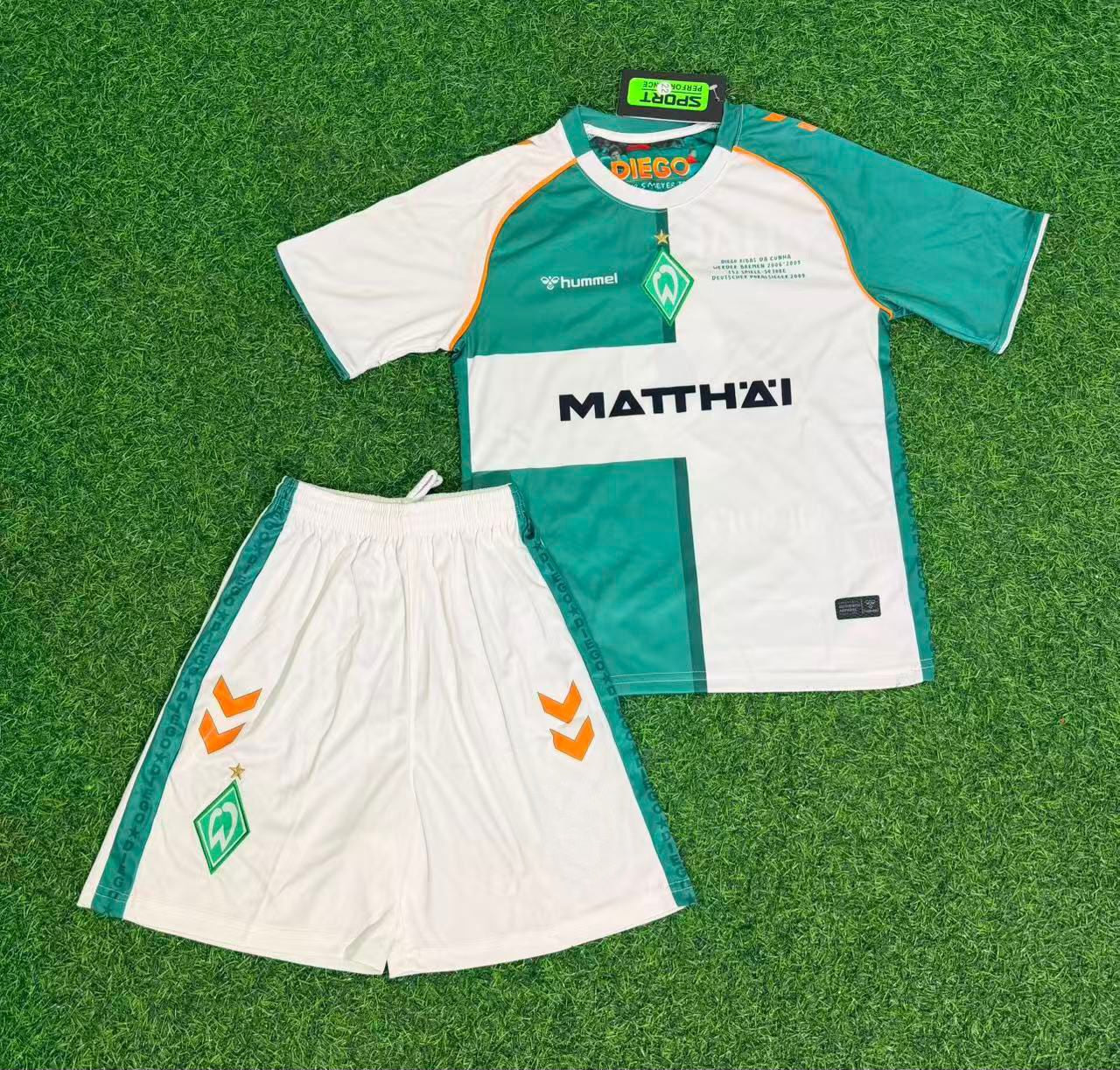 Johan Micoud Werder Bremen Anniversary Kids Retro Football Jersey