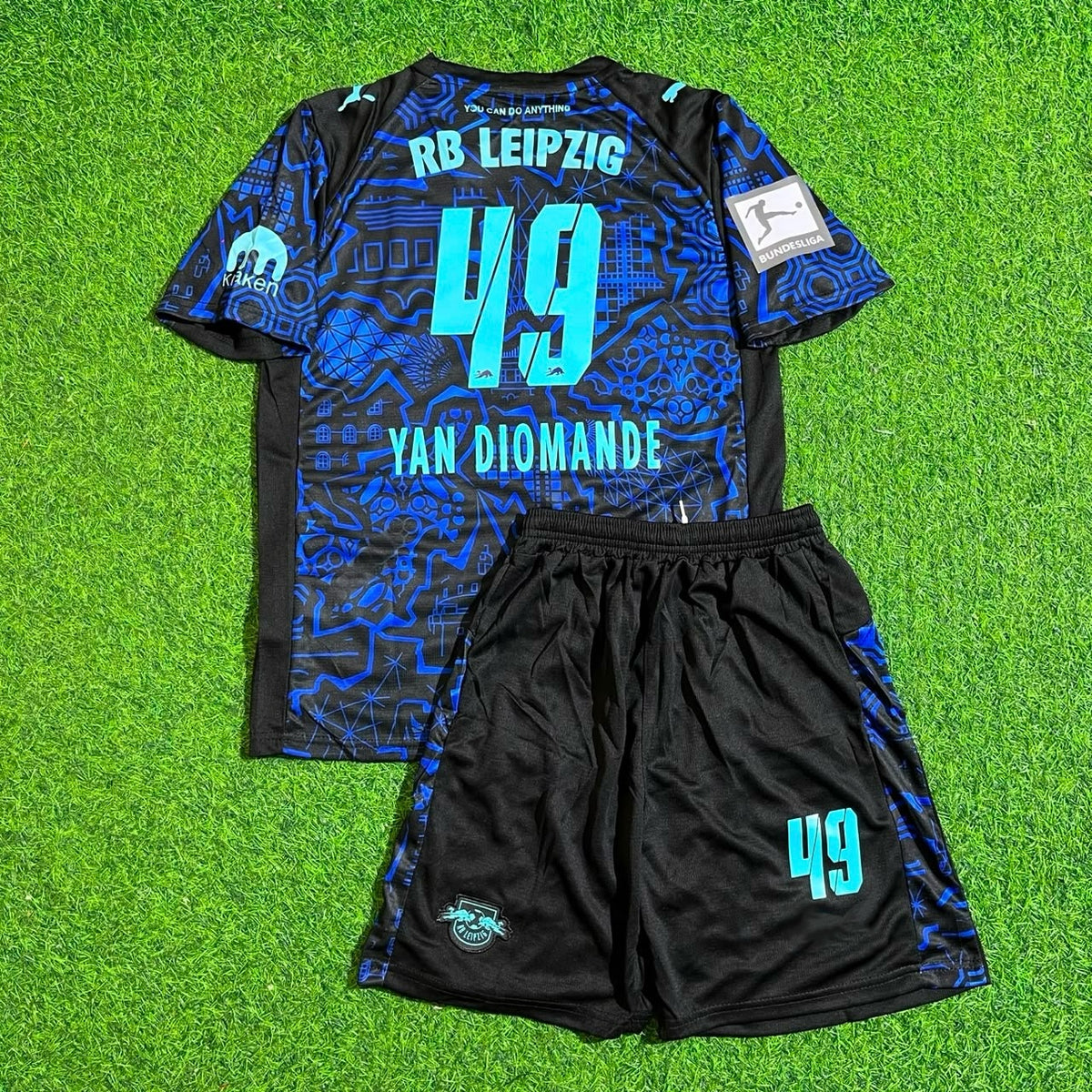 Yan Diomande #49 RB Leipzig New Season Kids Football Jersey