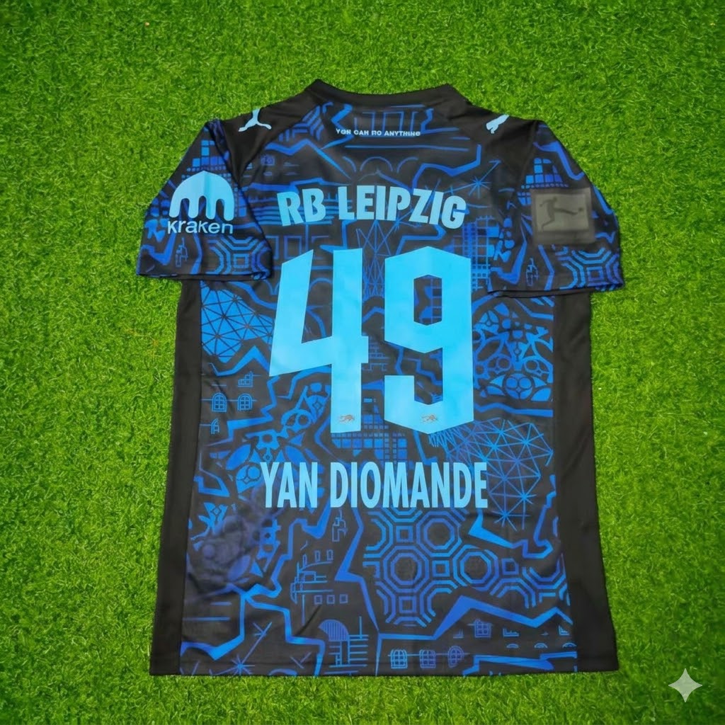 Yan Diomande #49 RB Leipzig New Season Football Jersey
