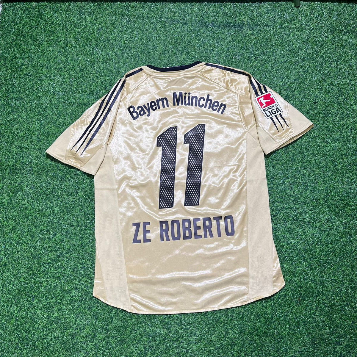 Ze Roberto Bayern München 2004/05 Retro Golden Fußballtrikot Set