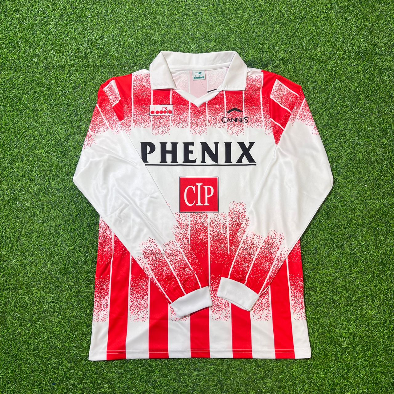 Zinedine Zidane Cannes 1990–1992 Retro Long Sleeve Football Jersey Kit