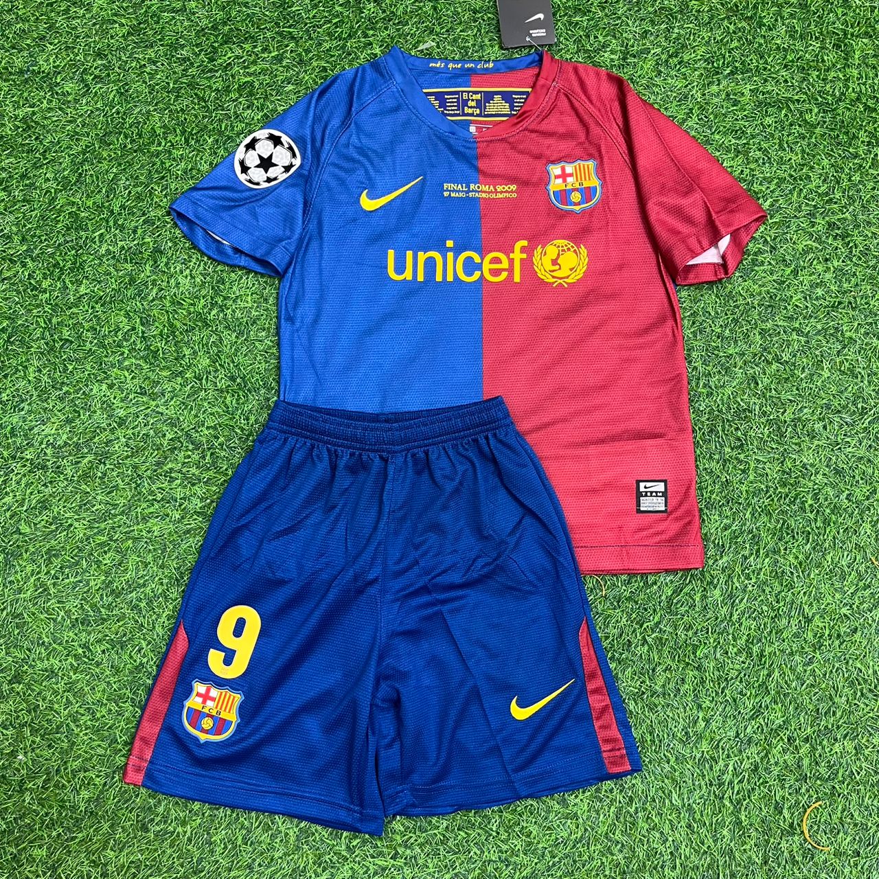 Zlatan Ibrahimović Barcelona 2009 Final Retro Kids Football Jersey Kit