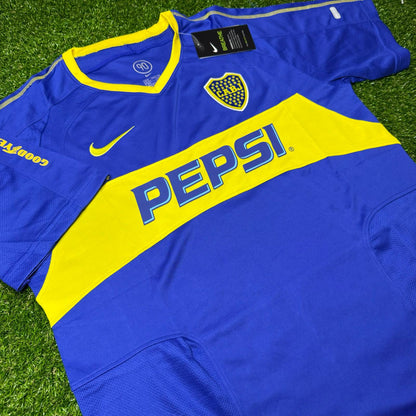 Carlos Tevez Boca Juniors 2003 2004 Retro Jersey Maillot Trikot Maglia Soccer Shirt