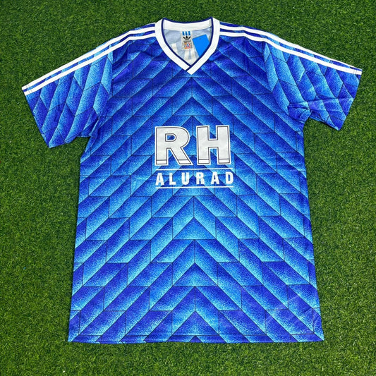 FC Schalke 04 1988-1989 Blaues Heim Retro Fussballtrikot
