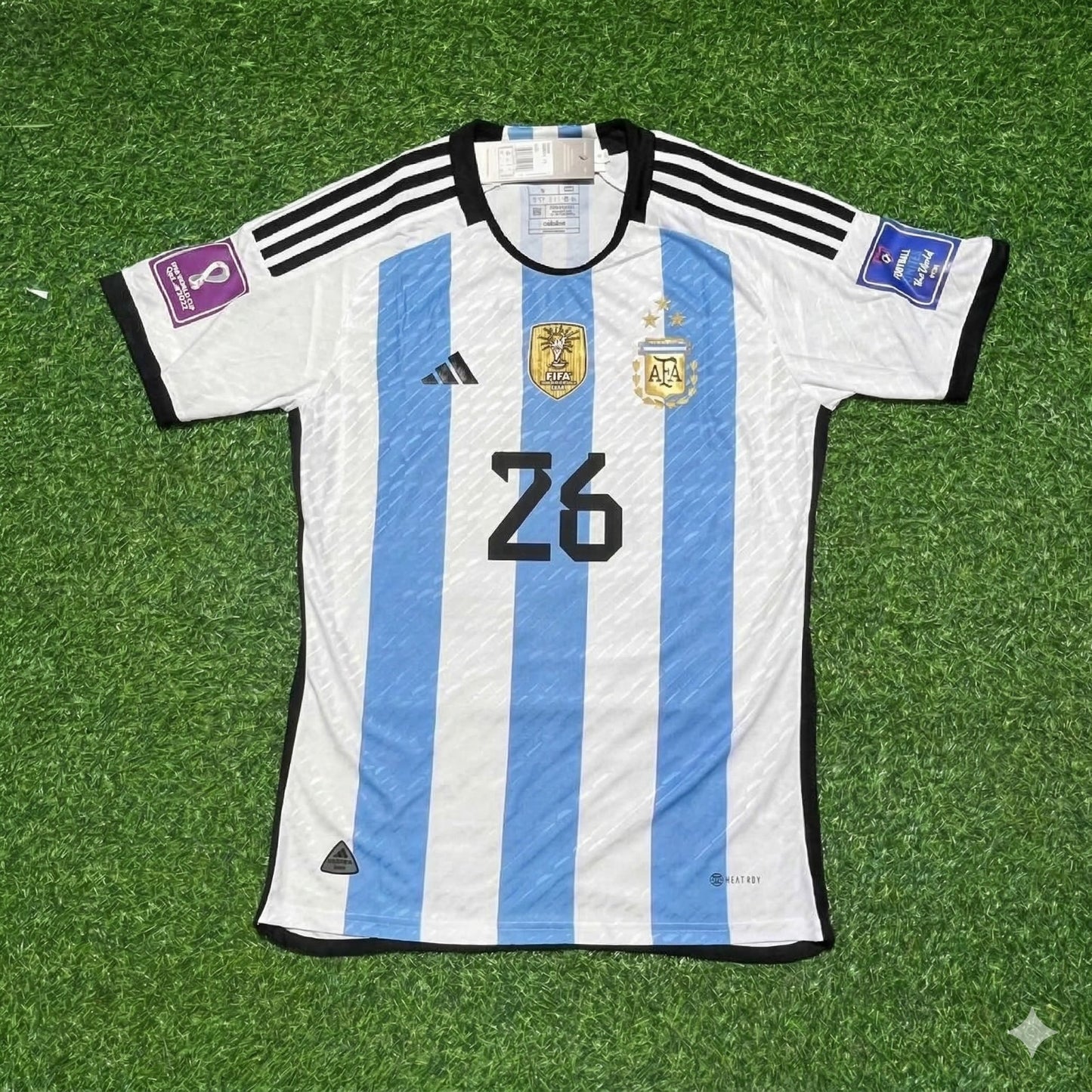 Nahuel Molina 26- Argentina 2022 Qatar World Cup Champion Home Jersey Maillot Trikot Maglia Soccer Shirt