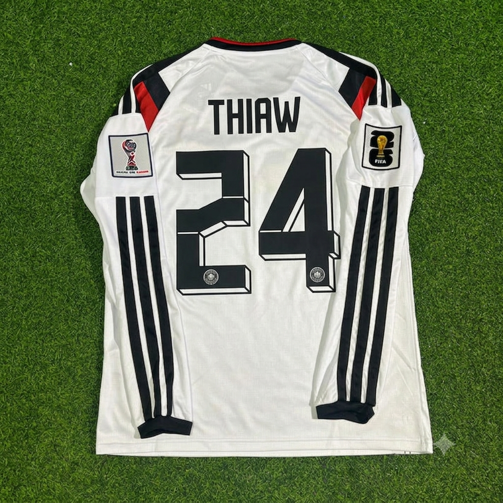 Malick Thiaw #24 Germany 2026 World Cup  Long Sleeve Home Football Jersey Kit