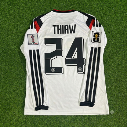 Malick Thiaw #24 Germany 2026 World Cup  Long Sleeve Home Football Jersey Kit
