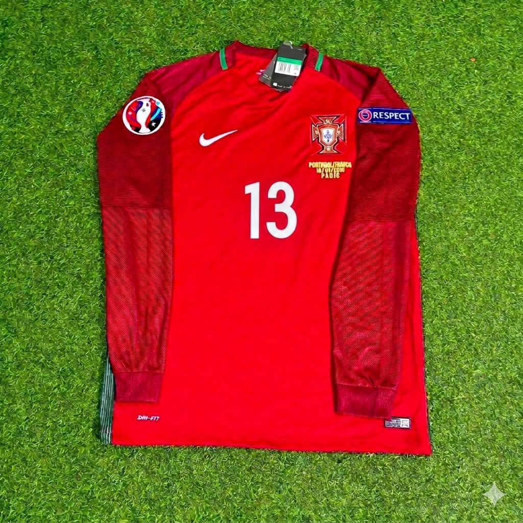 Danilo 13- Portugal EURO 2016 Final Long Sleeve Retro Football Jersey