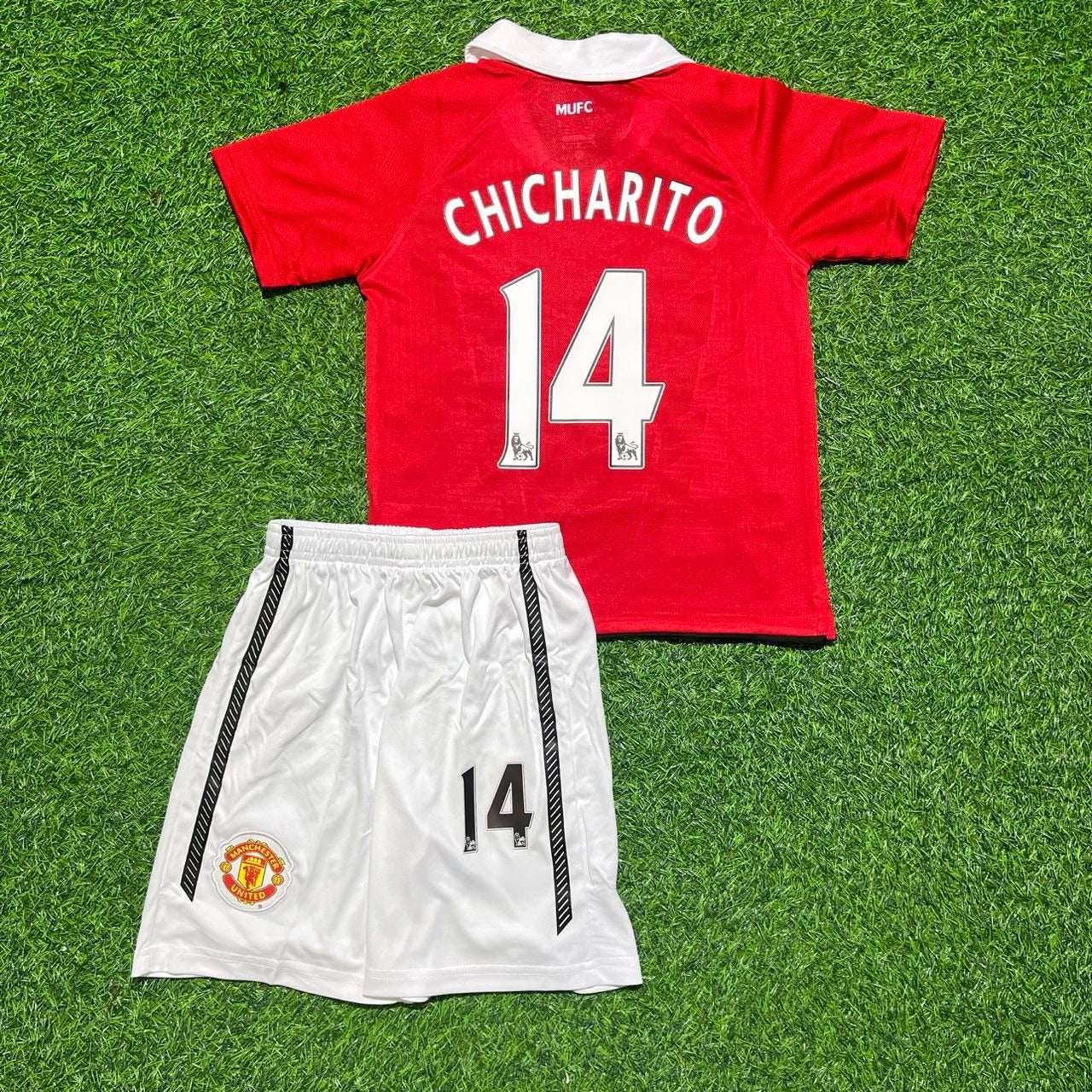 Javier Hernández Chicharito Manchester United 2010/2011 Retro Kids Home Football Jersey