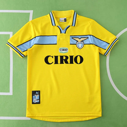 Lazio 98/99 Saison Auswärts Gelb Retro Trikot Fußballtrikot