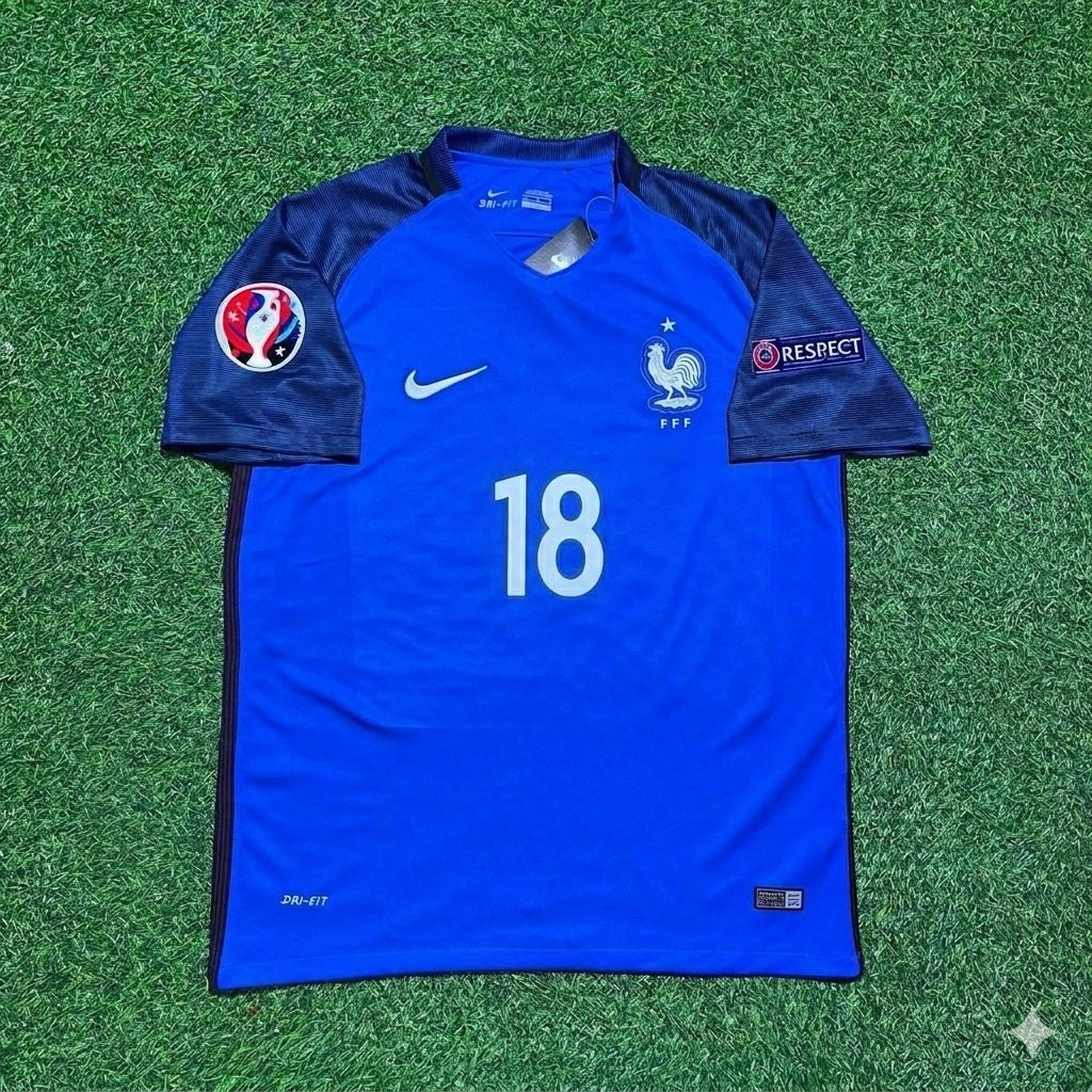 Moussa Sissoko #18 France Euro 2016 Home Retro Football Jersey