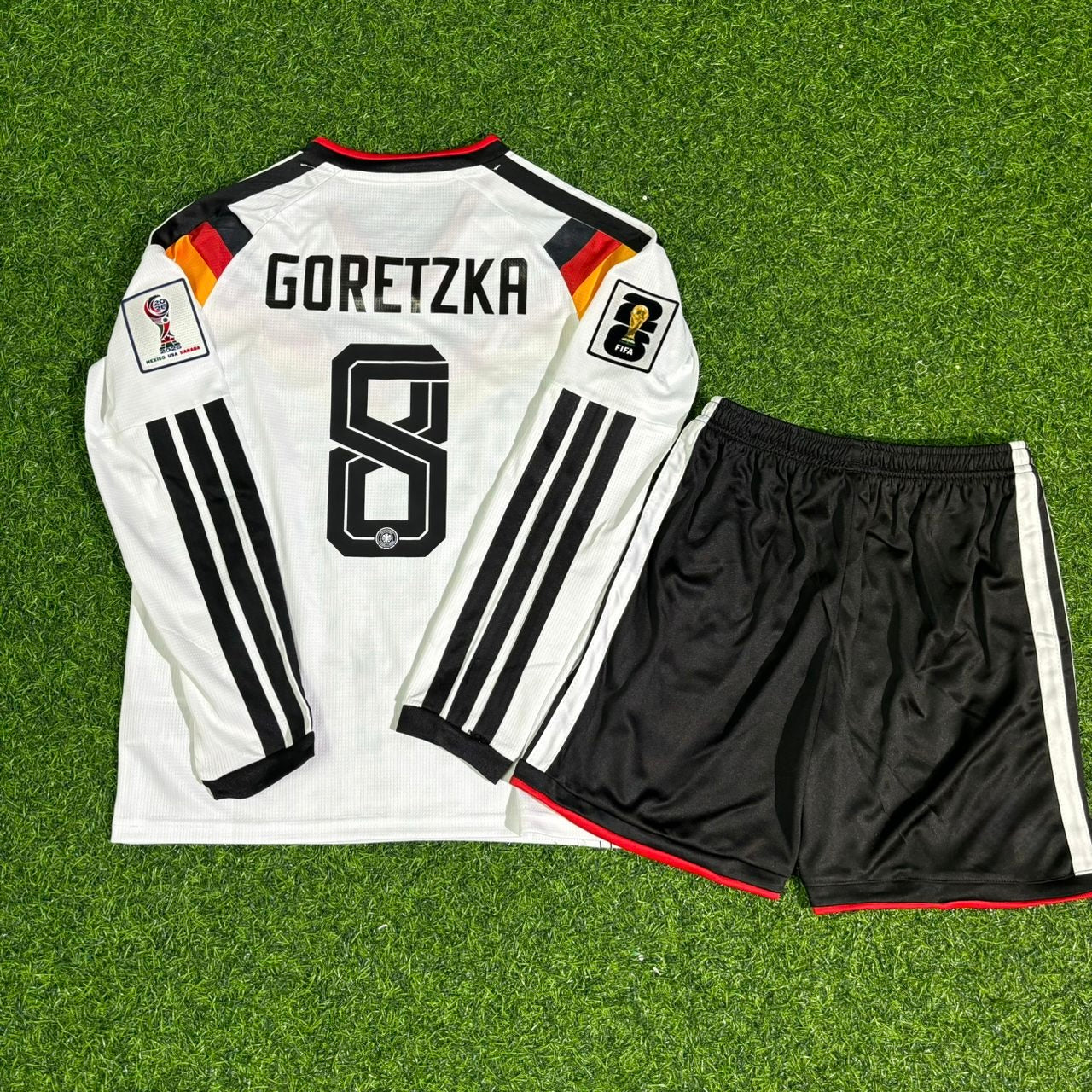 Leon Goretzka 8 – Deutschland 2026 WM Kinder-Fußballtrikot mit langen Ärmeln