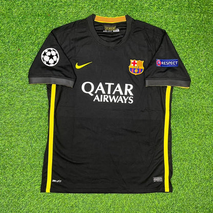 Cesc Fàbregas #4 Barcelona 2013-2014 Black Retro Football Jersey