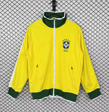 Brazil 2010/2011 Yellow Retro Windbreaker Jacket