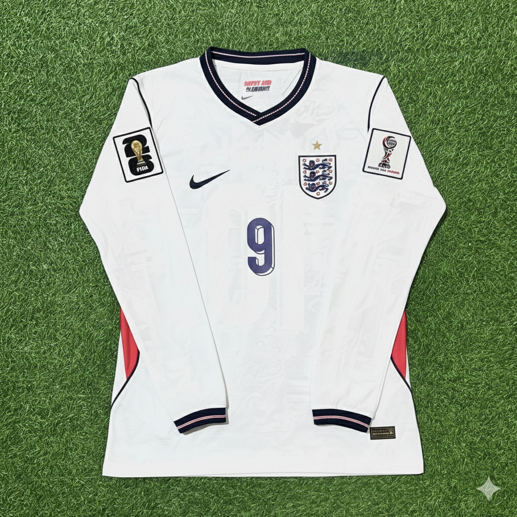 Harry Kane 9- England 2026 World Cup Long Sleeve Kit Jersey Trikot Maillot