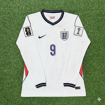 Harry Kane 9- England 2026 World Cup Long Sleeve Kit Jersey Trikot Maillot