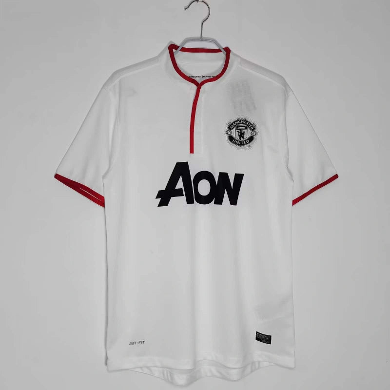 Manchester United  2012-2013  White Away Black Retro Fan Version