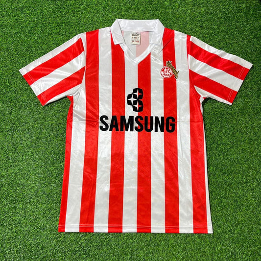 1. FC Cologne 88-89 Retro Heimtrikot Fußball Trikot 