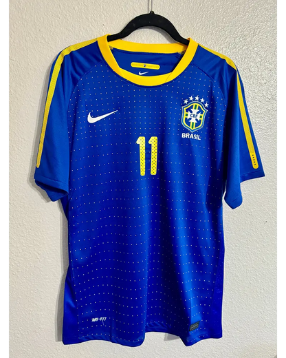 Neymar JR Brazil 2010 World Cup Retro Blue Jersey Trikot
