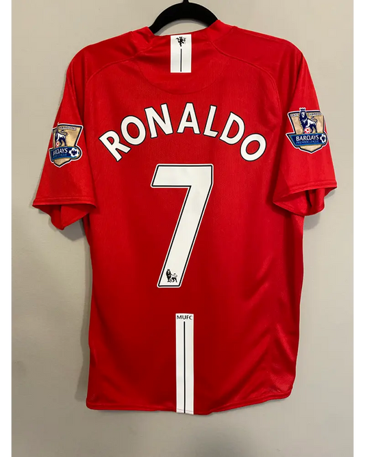 Cristiano Ronaldo CR7 Manchester United 2007 2008 Retro Red Jersey Trikot