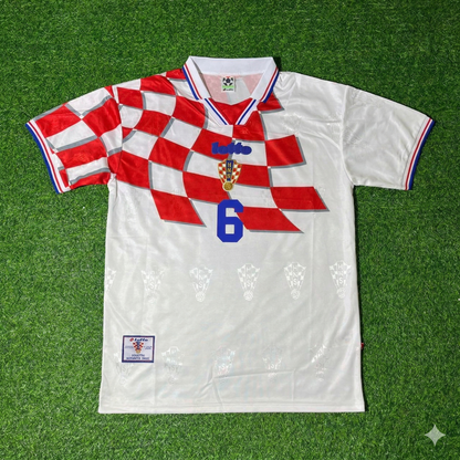 Slaven Bilić Croatia 1998 World Cup Retro Football Jersey Kit