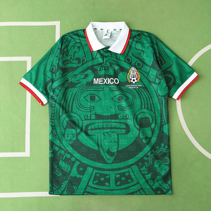 Mexico 1998 Season Home Green Retro Jersey Trikot Soccer Shirt