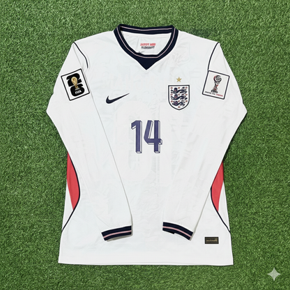 Marcus Rashford 14- England 2026 World Cup Long Sleeve Kit Jersey Trikot Maillot