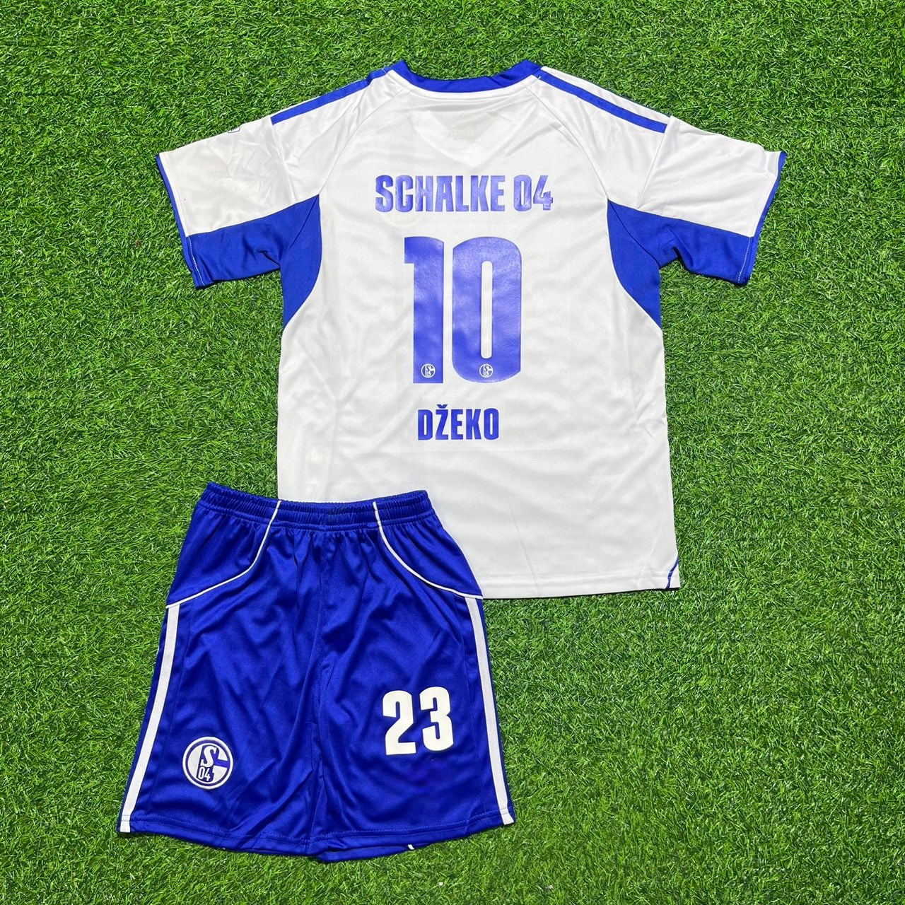 Edin Džeko #10 FC Schalke 04 Kids Auswärts-Set Weiß 2025-2026