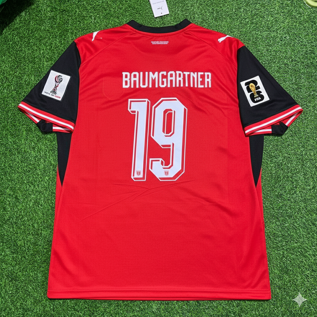 Christoph Baumgartner 19- Austria 2026 World Cup Kit Jersey Trikot Maillot
